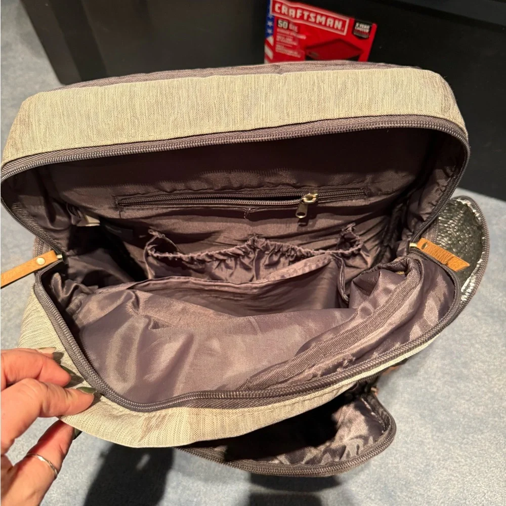 Eddie Bauer First Adventure Grey Diaper Bag Baby Tote